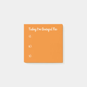 Post-it® Gratitude blanche et orange simple