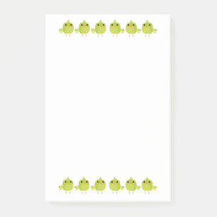Post-it® Green Bird Cartoon