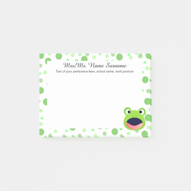 Post-it® Grenouille Retour à l'école enseignant (Devant)