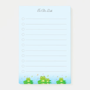 Post-it® Grenouilles mignonnes Liste de choses à faire sur 