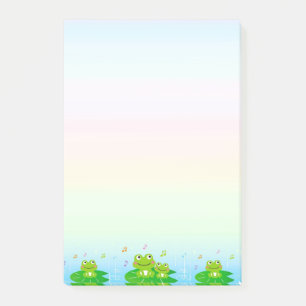 Post-it® Grenouilles mignonnes sur des couleurs pastel