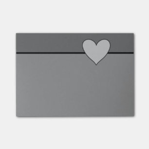 Post-it® Grey Heart Love Slate Grey Post It Sticky Note