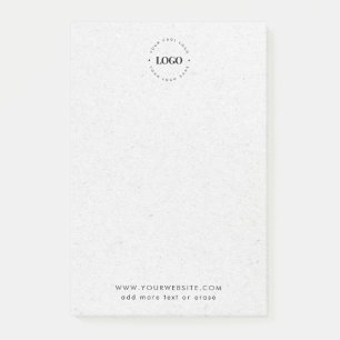 Post-it® Grey Kraft Votre Logo Et Texte Professionnels Pers
