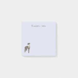 Post-it® Greyhound Cartoon Dog Notes postales personnalisée