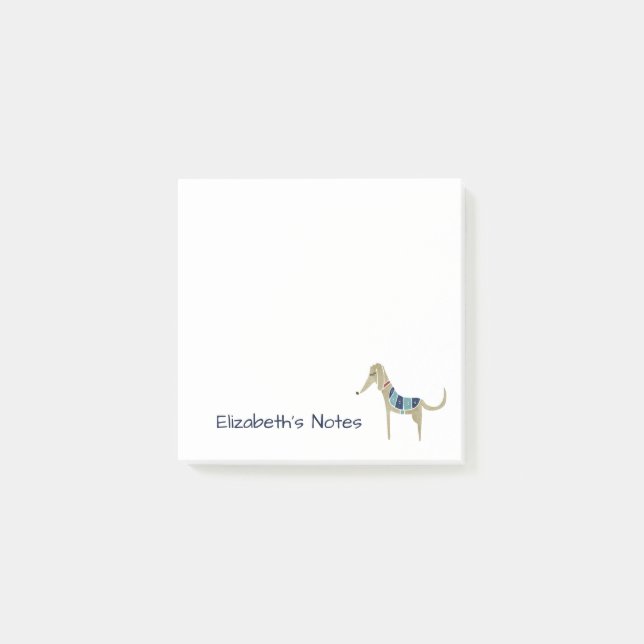 Post-it® Greyhound Dessin en manteau (Devant)