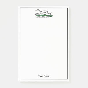 Post-it® Greyhound Whippet à la tête d'un emblème de crête 