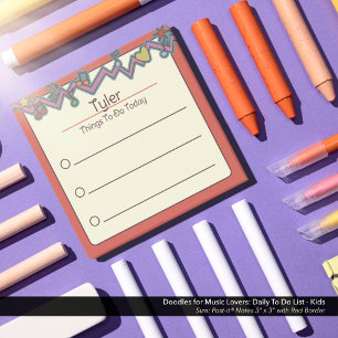 Post-it® Gribouillages pour amateurs de musique : Liste de 