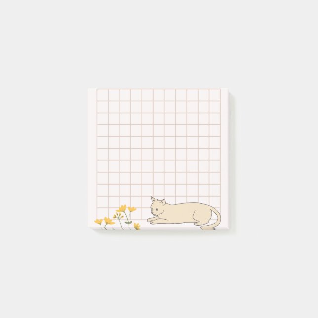 Post-it® Grille de fleurs de chat (Devant)