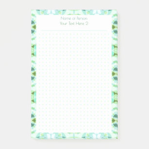 Post-it® Grille de points bleu vert personnalisé Étudiant P