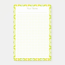 Post-it® Grille de points vert jaune disposition Plan du co