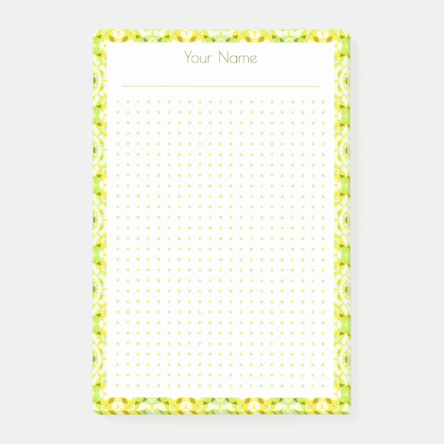 Post-it® Grille de points vert jaune disposition Plan du co (Devant)