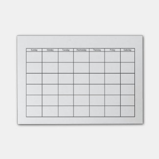 Post-it® Grille vide de calendrier