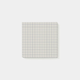 Post-it® Gris À damiers Motif minimaliste Gris