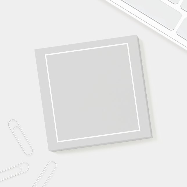 Post-it® Gris blanc et blanc (Créateur téléchargé)