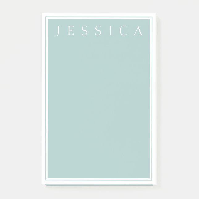 Post-it® gris clair ardoise | Votre nom (Devant)