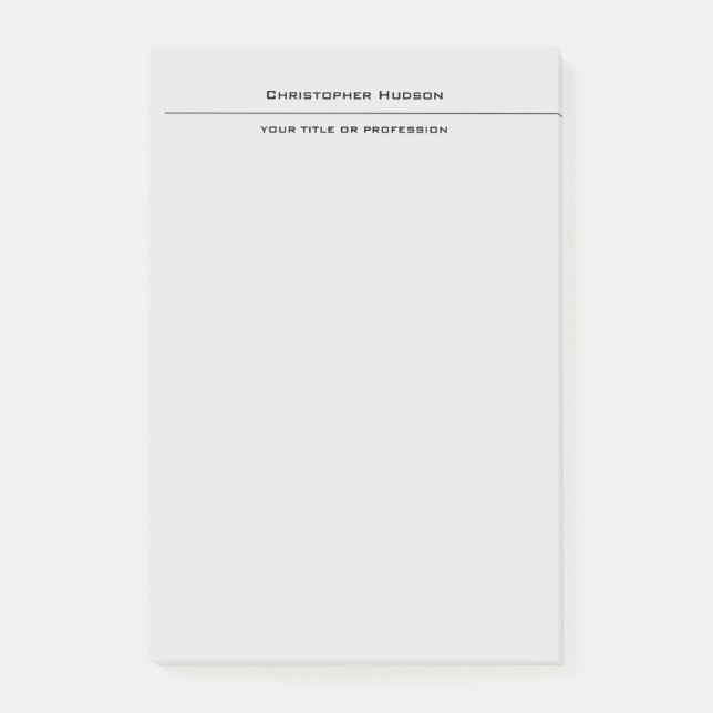 Post-it® Gris clair professionnel Simple clair (Devant)