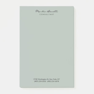 Post-it® Gris de cendre moderne minimaliste Plain