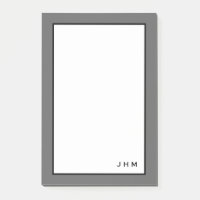 Gris minimaliste professionnel | Monogramme