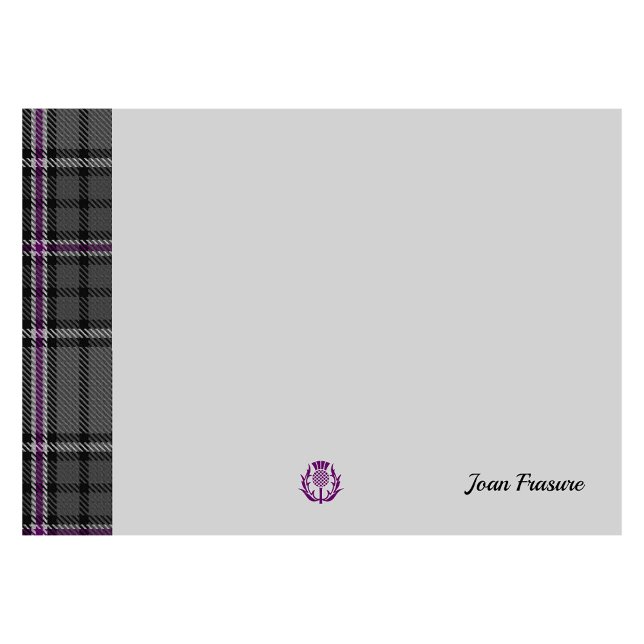 Post-it® Gris Tartan & Scottish Thistle Grey Personnalisé (Créateur téléchargé)
