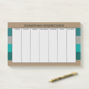 Post-it® Gris Vert Gris Gris Moderne & Masculine Nom du mon