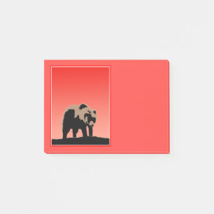 Post-it® Grizzly Bear au coucher du soleil - Art original d