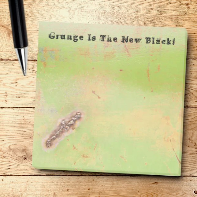 Post-it® Grunge Soudé Métal nuances de Patina vert rouille (Personalized Post-It notepad)