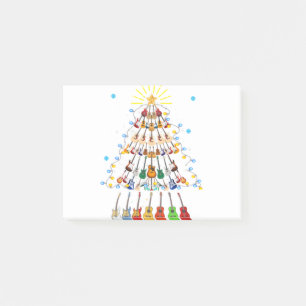 Post-it® Guitare Arbre de Noël Joyeux Noël Amoureux Guitare