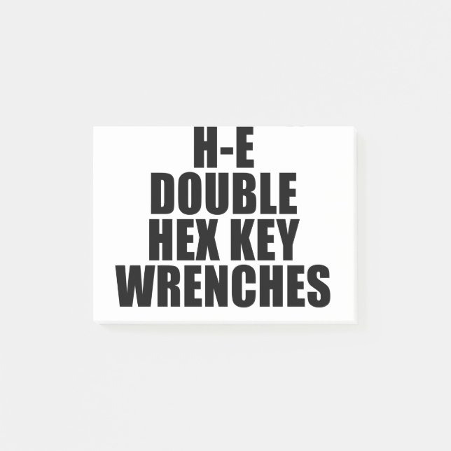 Post-it® H-E Double clé hexagonale Enfer (Devant)