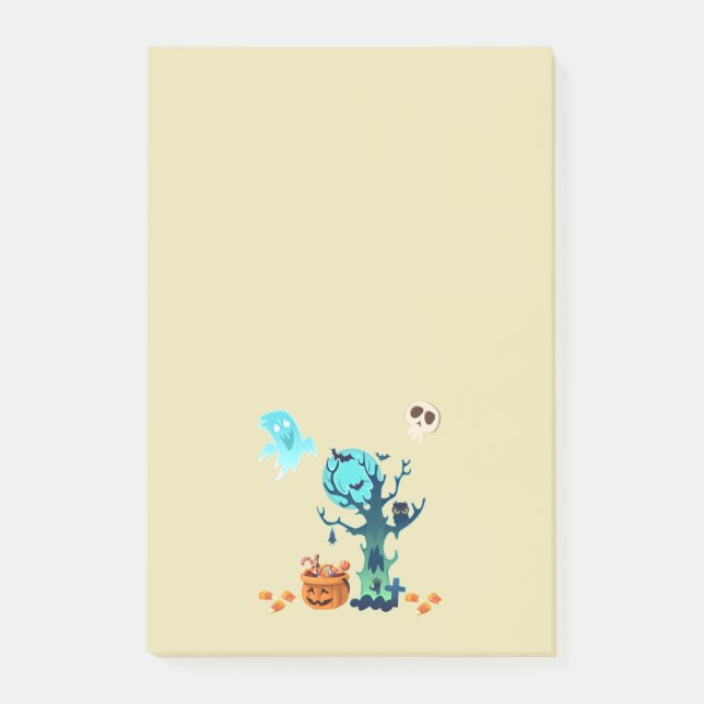 Post-it® Halloween Éffrayant Déplaisant Fantômes chauves-so (Devant)