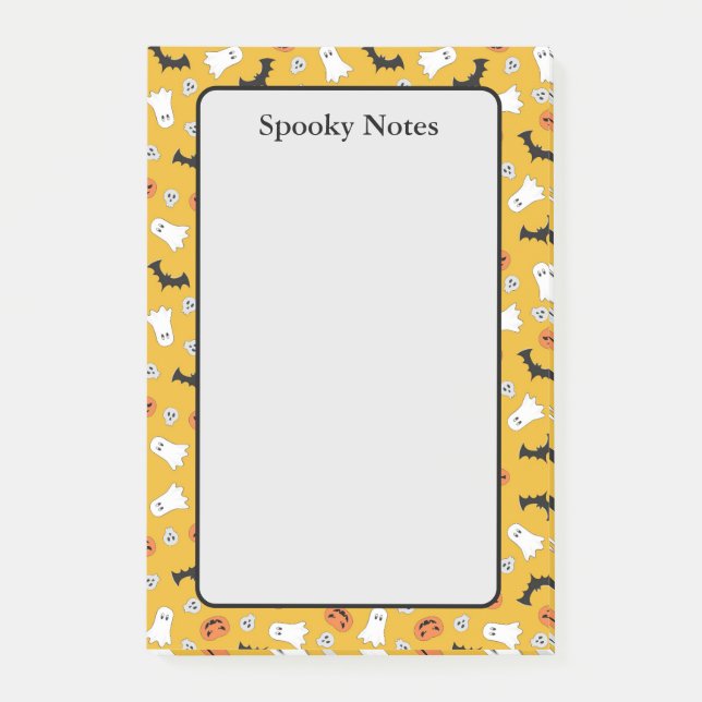 Post-it® Halloween Fantômes Citrouille chauves-souris Notes (Devant)