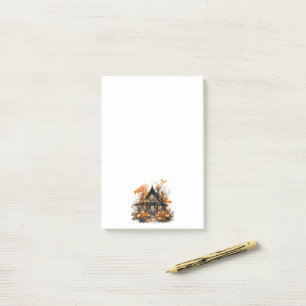 Post-it® Halloween Maison hantée avec Citrouilles & Foliage