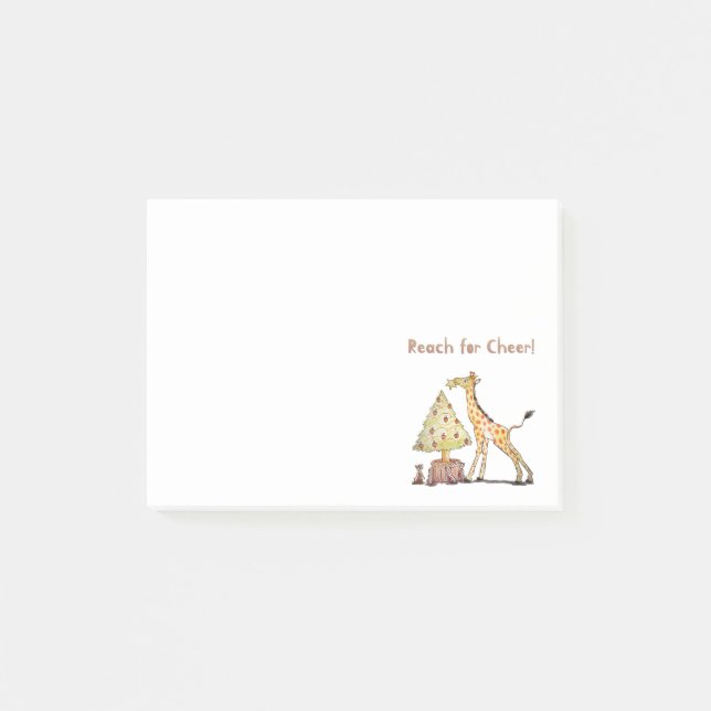 Post-it® Hand-Drawn Giraffe Christmas Tree Art (Devant)