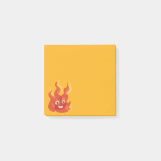 Post-it® Happy Burning Fire Flame Character