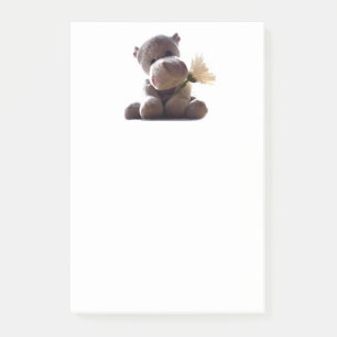 Post-it® Happy Grey Hippo tenant Daisy, mignonne Love Photo