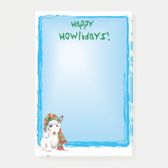 Post-it® Happy Howlidays Mini Bull Terrier (Devant)