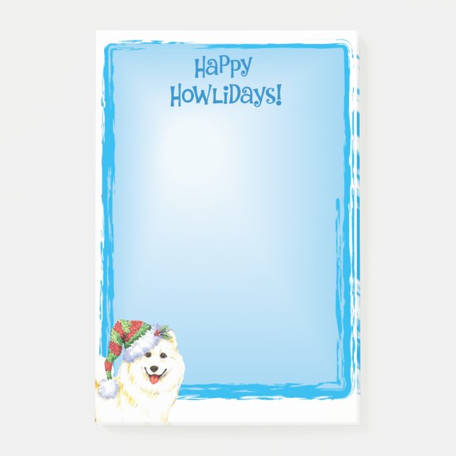 Post-it® Happy Howlidays Samoyed (Devant)