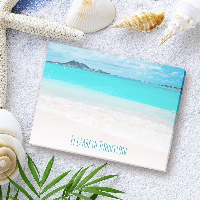 Post-it® Hawaii plage tropicale turquoise océan photo perso (Créateur téléchargé)