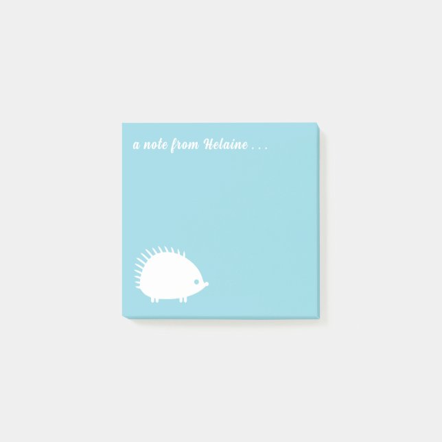 Post-it® Hedgehog Mom Cute Couleur personnalisée et texte (Devant)