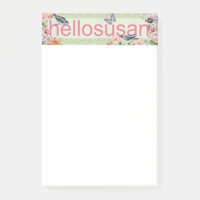 Post-it® hellosusan Post-It Notes (Devant)