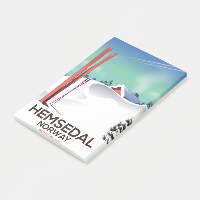 Post-it® Hemsedal Norvège affiche de voyage (Incliné)
