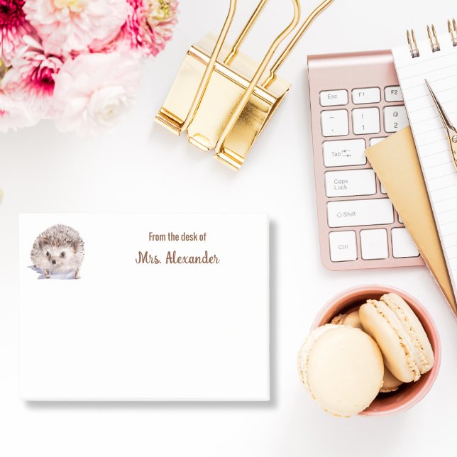 Post-it® Hérisson Aquarelle Cute Du Bureau De Sticky (Créateur téléchargé)