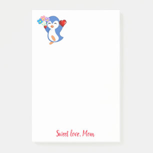 Post-it® Heureuse Sainte-Valentin Penguin Publier une note