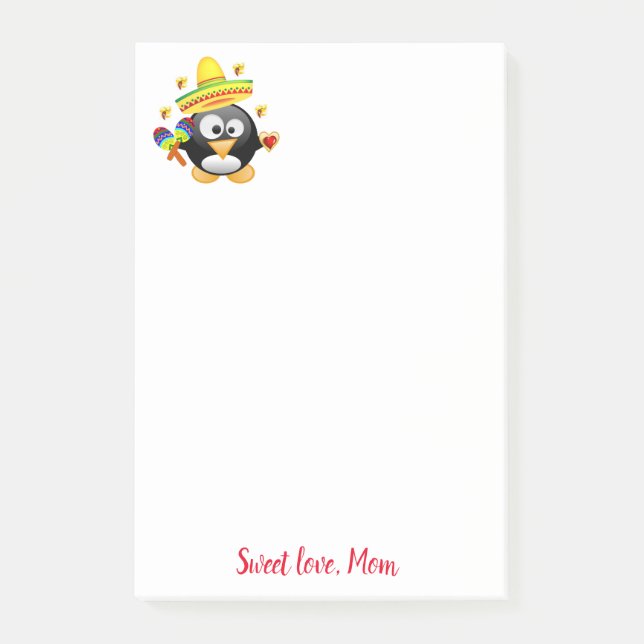 Post-it® Heureuse Sainte-Valentin Penguin Publier une note (Devant)