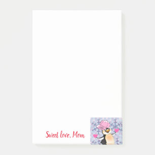 Post-it® Heureuse Sainte-Valentin Penguin Publier une note