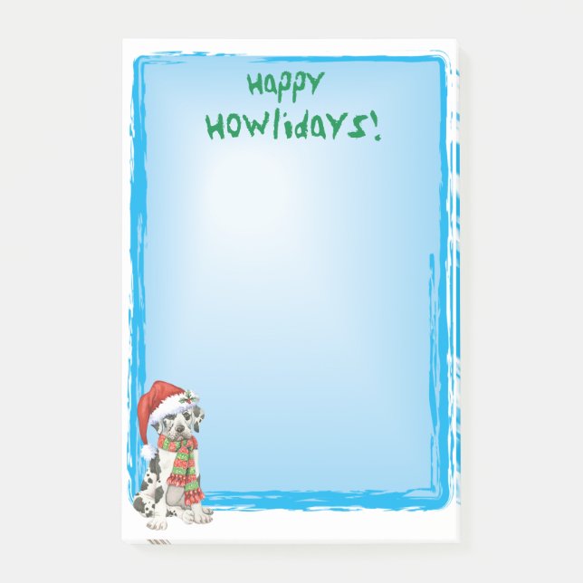 Post-it® Heureux Howlidays Great Dane (Devant)