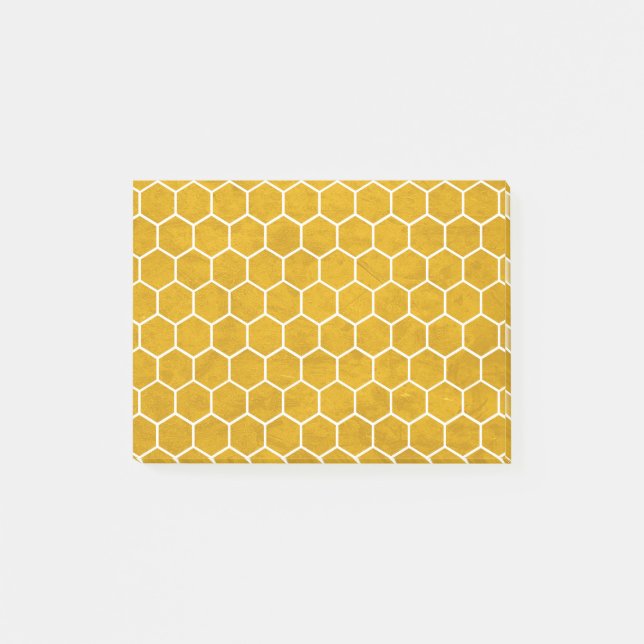 Post-it® Hexagone Motif Hexagon Jaune (Devant)