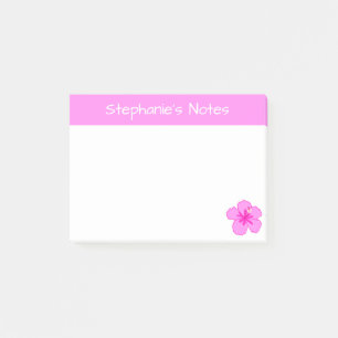 Post-it® Hibiscus rose personnalisé Fleur mignonne hawaïenn