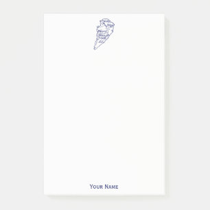 Post-it® Hilton Head Island SC Carte Vintage Marine Blue