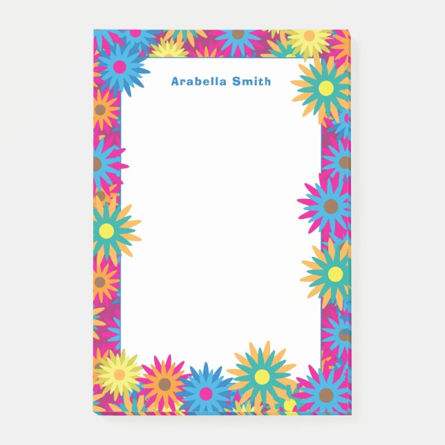 Post-it® Hippie au pouvoir des fleurs dans les années soixa (Devant)