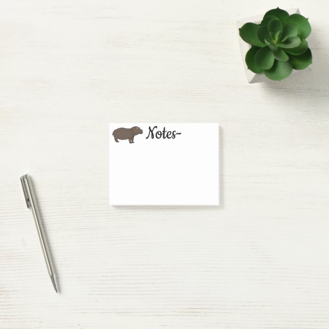 Post-it® Hippopotame Animal africain (Bureau)
